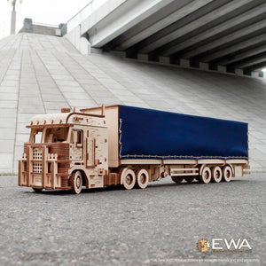 DIY Wooden 3D Mechanical Model - Set Road King - Spring-Powered Mechanism - No Glue Needed - Top-Grade Plywood (Road King) - eco-wood-art