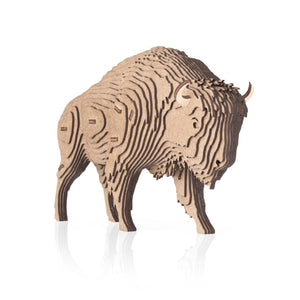 Bison Coin Bank wooden coin bank by EWA, 109 pieces