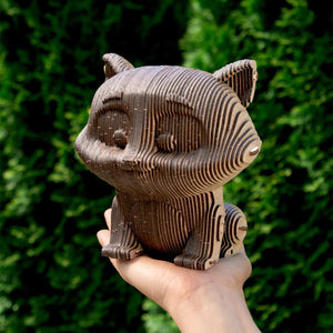 Cat Coin Bank wooden coin bank by EWA — detail view 2