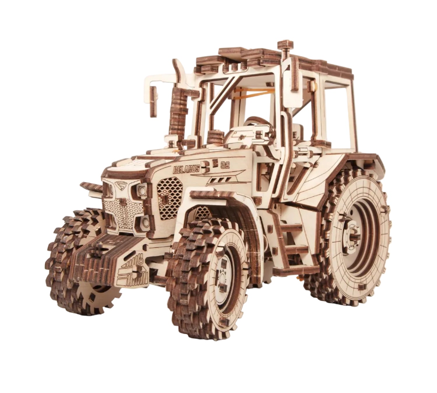 Tractor BELARUS-82 Model - Exquisite Collectible Mechanical 3D Wooden Puzzle for Adults, Perfect Shelf Display for Home or Office - eco-wood-art