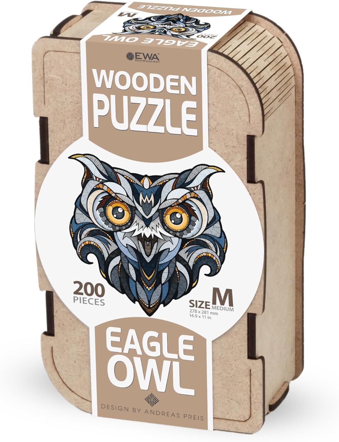 Eco-Wood-Art Wooden Puzzle - Eagle S | Majestic Bird Jigsaw Puzzle for Adults | 3D Eagle Decor | 120 Intricate Pieces | Eco-Friendly Home Decor Gift - eco-wood-art