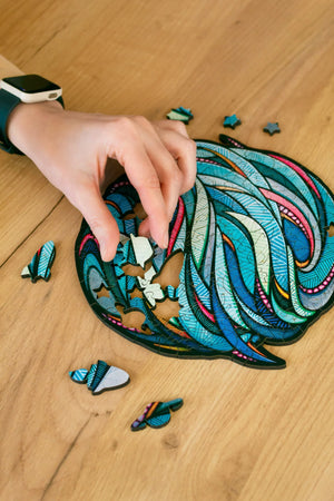 Wooden puzzle Blue Planet - eco-wood-art
