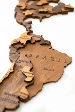 WORLD MAP Choco World - eco-wood-art