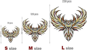 EWA Home Décor – Owl Small 70 Pieces – Wooden Jigsaw Puzzle for Adults – Perfect for Artistic Home Decoration and Mindful Relaxation - eco-wood-art