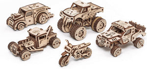 Eco Wood Art Construction Kit 5 Vehicle Set - eco-wood-art