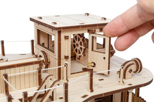 EWA Eco-Wood-Art Steamer - Deluxe Wooden model , Family Board Game - eco-wood-art