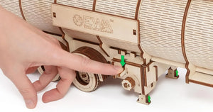 DIY Wooden 3D Mechanical Model - Set Road King - Spring-Powered Mechanism - No Glue Needed - Top-Grade Plywood (Tank Semitrailer) - eco-wood-art