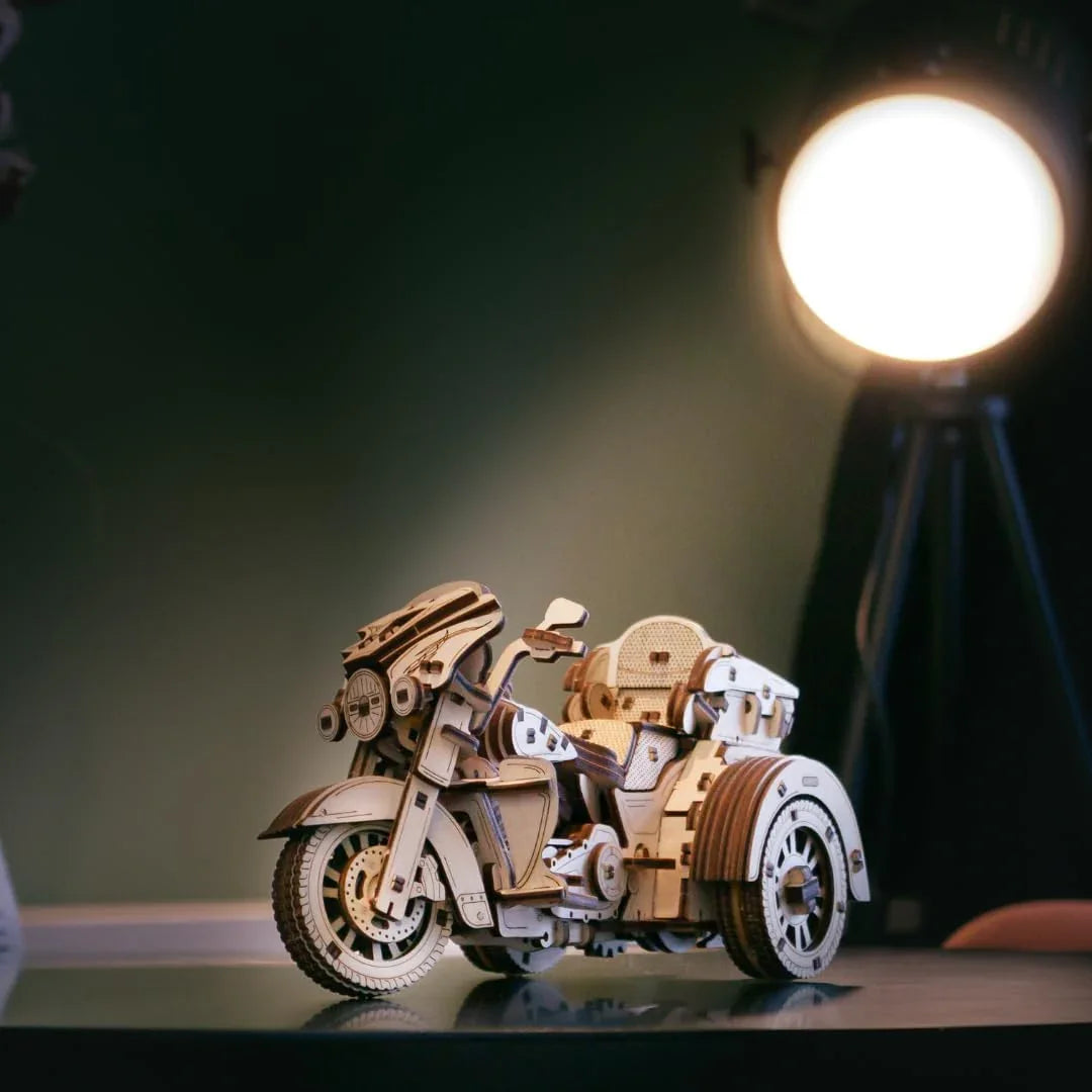 EWA Eco Wood Art 3D Trike Puzzle - Innovative Wooden Craft Kit - Sustainable DIY Assembly Model for Adults - eco-wood-art