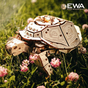 3D Puzzles for Adults DIY Wooden Turtle 3D Puzzle Model Kit with Wind-Up Mechanism & Rubber Band Engine 3D Puzzles for 15 yrs Above & Adults Model Building Kits by Eco Wood Art 269pcs - eco-wood-art