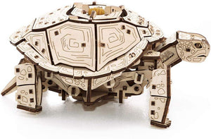 3D Puzzles for Adults DIY Wooden Turtle 3D Puzzle Model Kit with Wind-Up Mechanism & Rubber Band Engine 3D Puzzles for 15 yrs Above & Adults Model Building Kits by Eco Wood Art 269pcs - eco-wood-art
