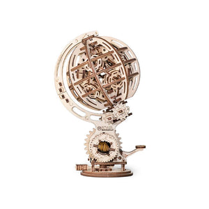 Kinetic Globe mechanical wooden model by EWA