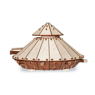 Da Vinci Tank mechanical wooden model by EWA, 363 pieces