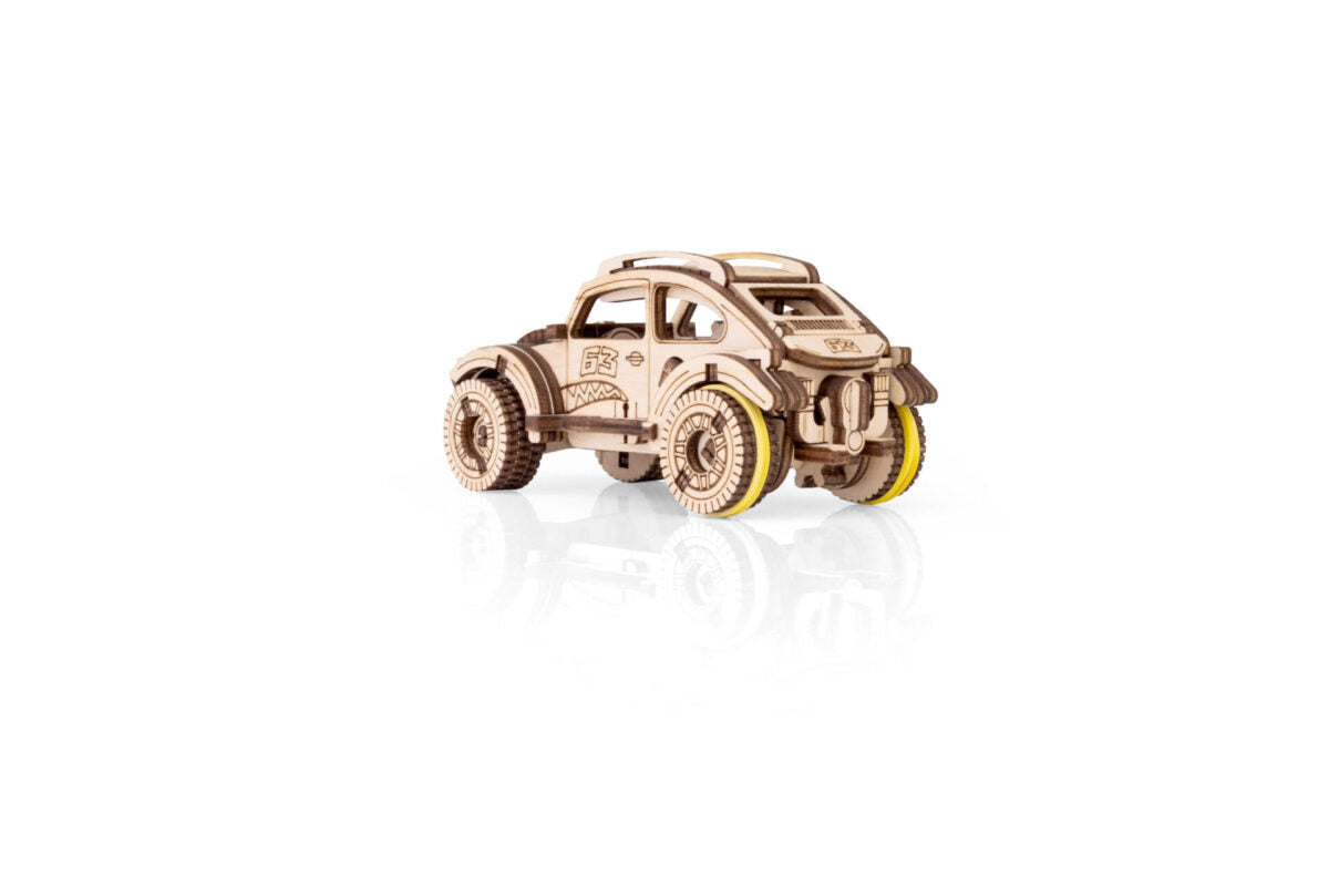 Buggy Wooden Pull-Back Car, 79 Pieces | EWA – eco-wood-art