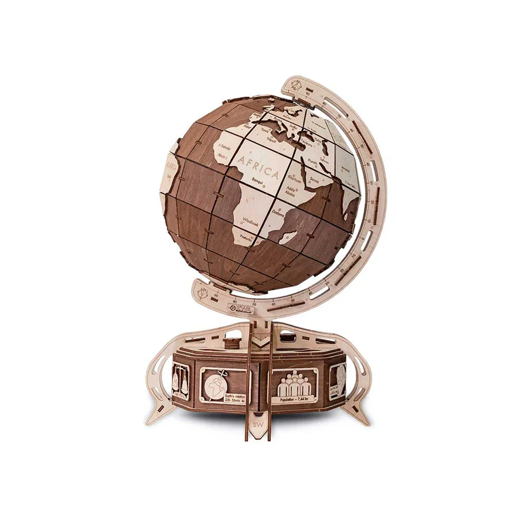 esow 木製グラフィティアートオブジェ銀行 THE GLOBE brown – eco-wood-art