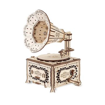 Gramophone mechanical wooden model by EWA, 321 pieces