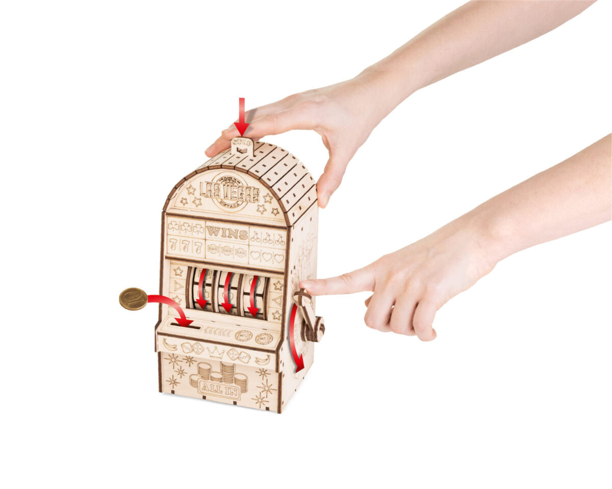One-Armed Bandit 3D Wooden Puzzle, 179 Pieces | EWA – eco-wood-art