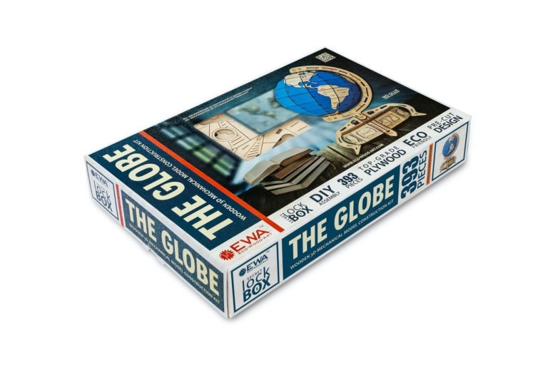 THE GLOBE blue – eco-wood-art