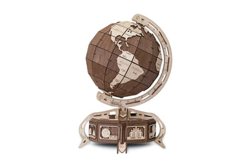 The Globe (Brown) mechanical wooden model by EWA, 393 pieces