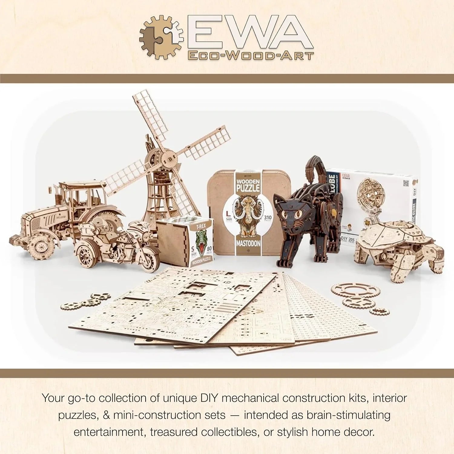その他 motto_kuma solworks model FROM SCRATCH Cruiser Motorcycle 3D Wooden Puzzle, 152 Pieces | EWA – eco-wood-art