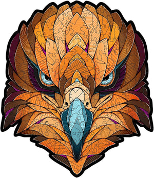 Eco-Wood-Art Wooden Puzzle - Eagle M | Majestic Bird Jigsaw Puzzle for Adults | 3D Eagle Decor | 210 Intricate Pieces | Eco-Friendly Home Decor Gift - eco-wood-art