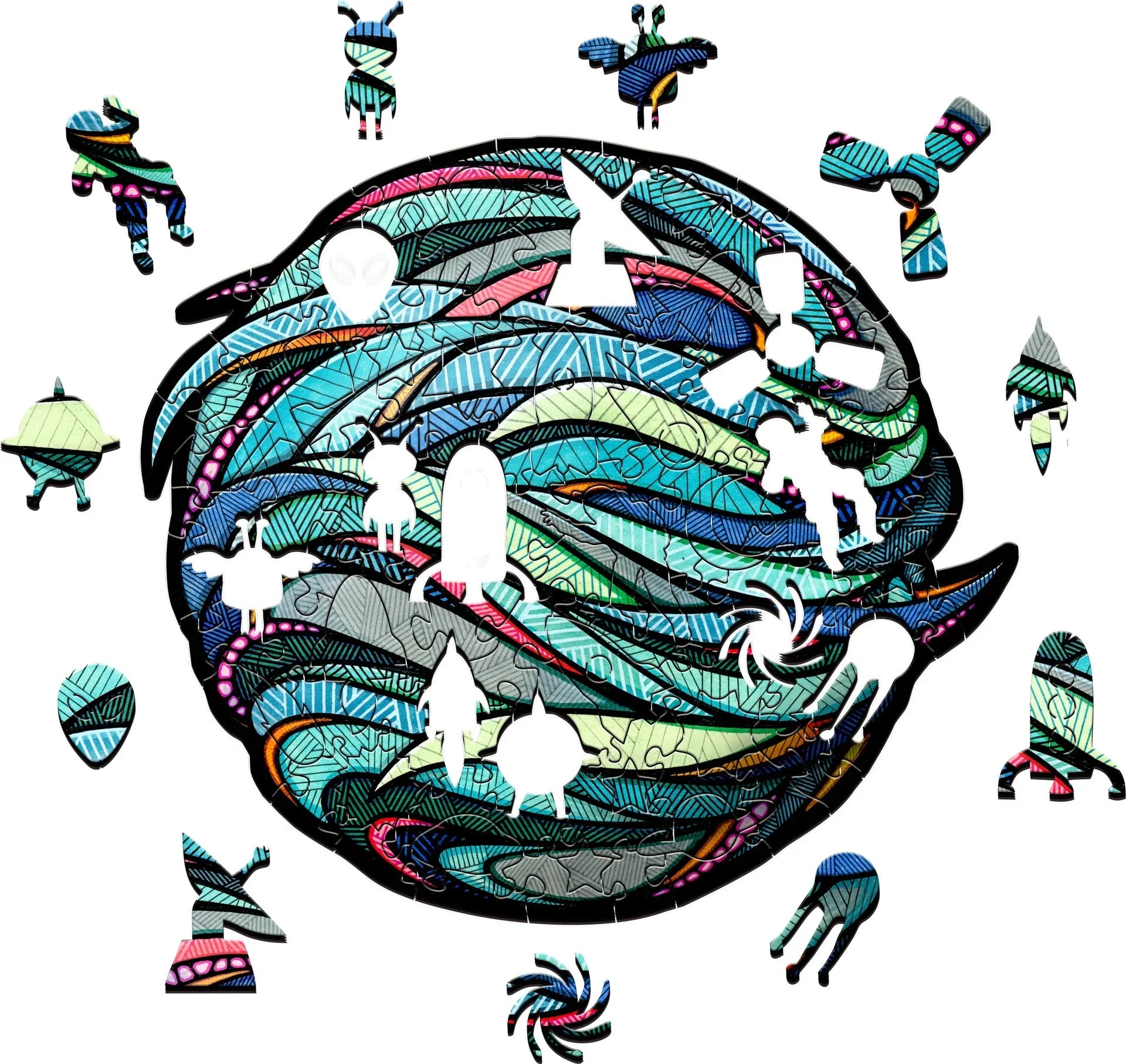 Wooden puzzle Blue Planet - eco-wood-art