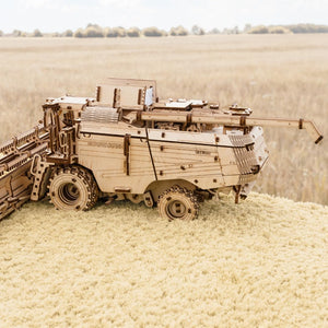 EWA Eco Wood Art Mechanical Model Grain Harvesting Combine GH800-864 pcs – Intricate Wooden Craft Kit - Sustainable DIY Assembly Kit for Adults and Teens - eco-wood-art
