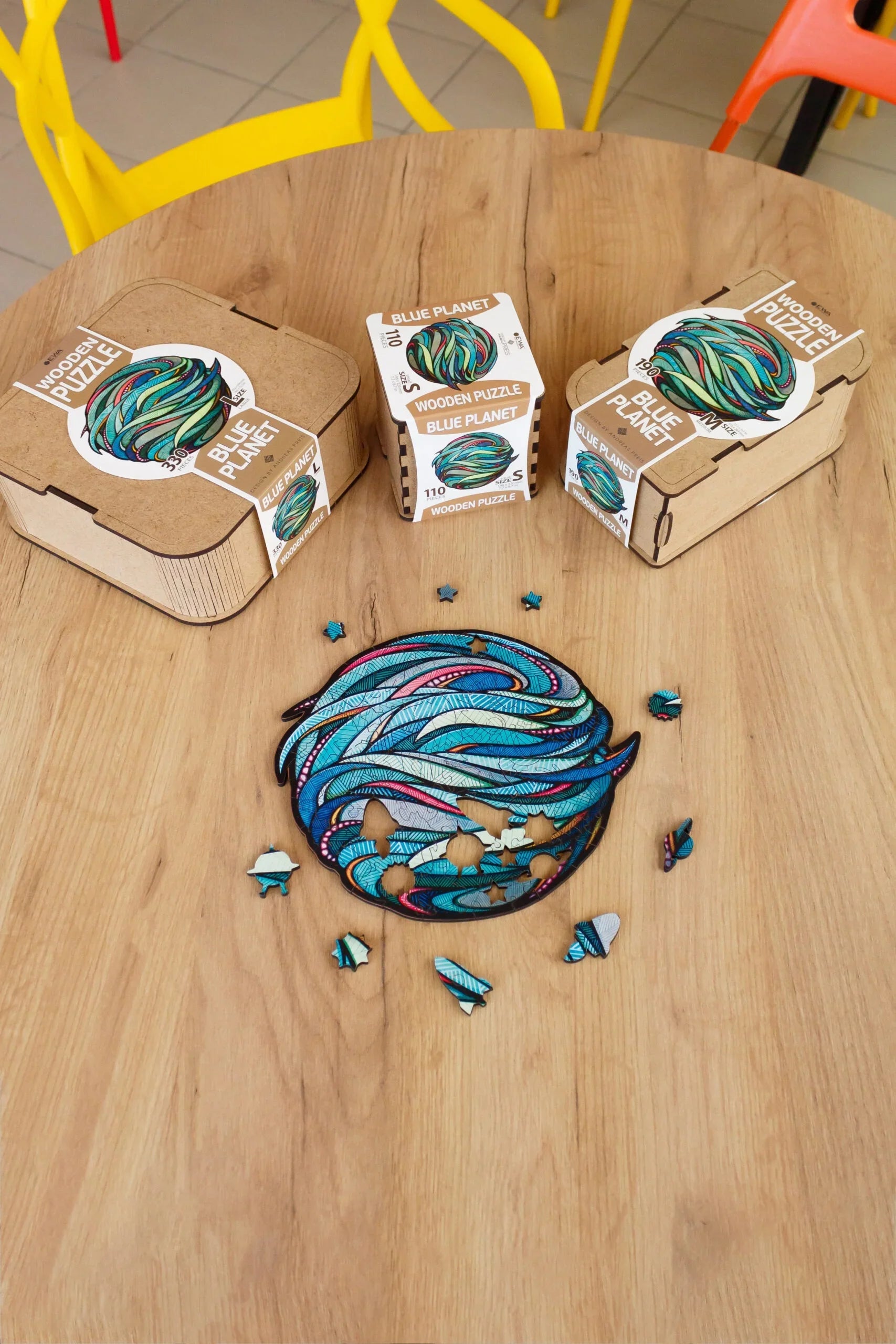 Wooden puzzle Blue Planet - eco-wood-art