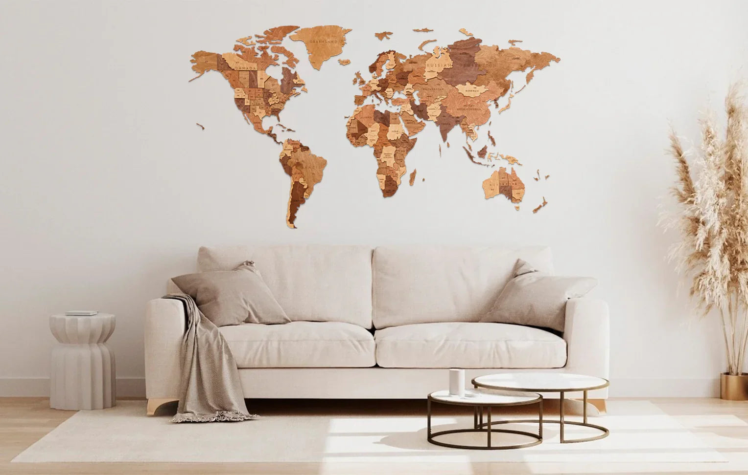 WORLD MAP Choco World - eco-wood-art
