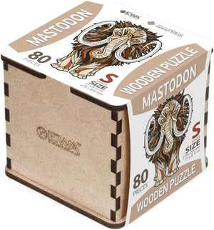 Mastodon S Wooden Puzzle for Adults - A 80-Piece Prehistoric Giant Ready to Adorn Your Living Space with Its Majestic Presence - eco-wood-art