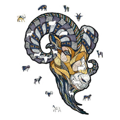 Eco-Friendly Colorful Wooden 3D Puzzle 'RAM' M by Eco-Wood-Art - Mechanical Assembly Craft Kit - eco-wood-art