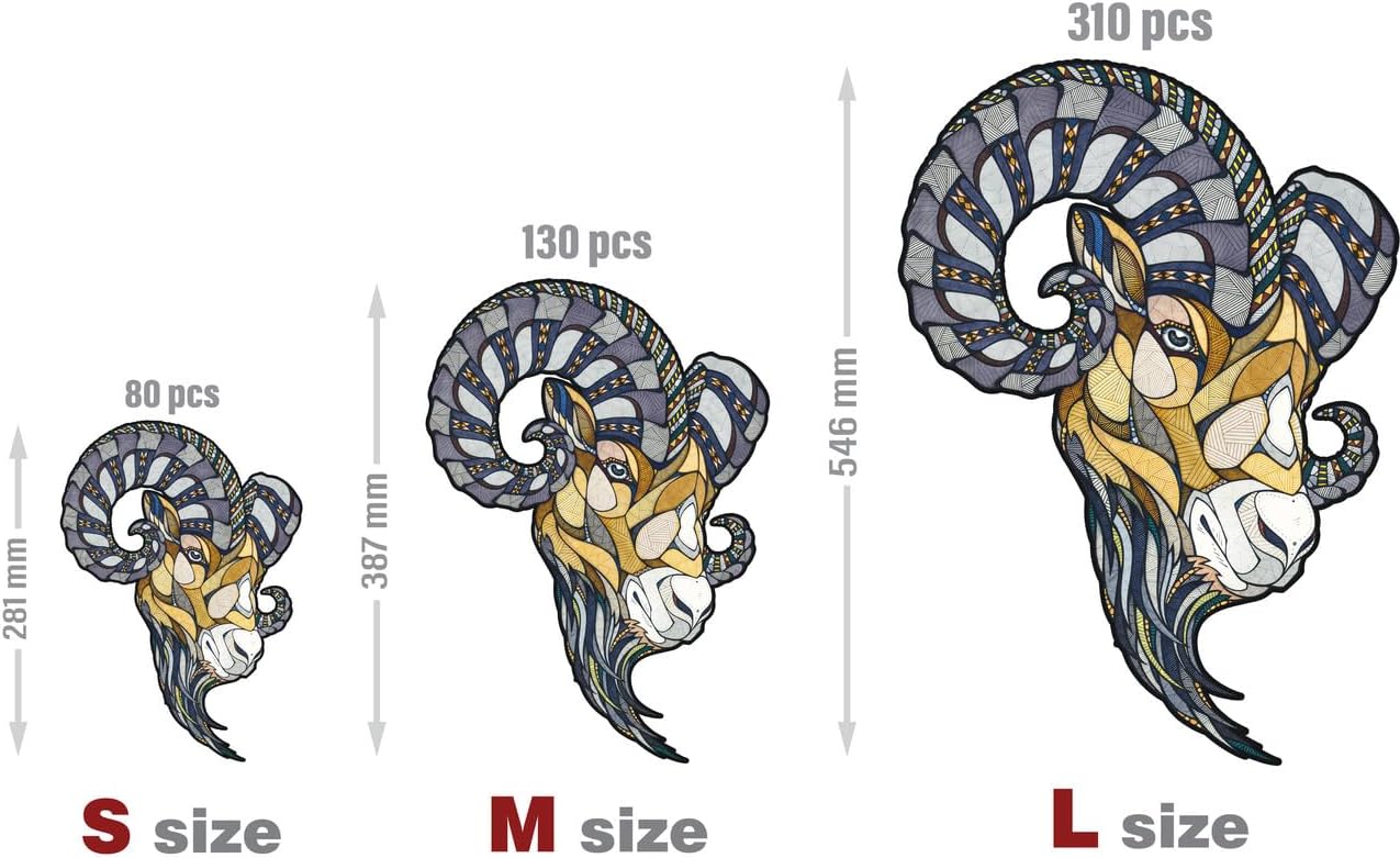 Eco-Friendly Colorful Wooden 3D Puzzle 'RAM' M by Eco-Wood-Art - Mechanical Assembly Craft Kit - eco-wood-art