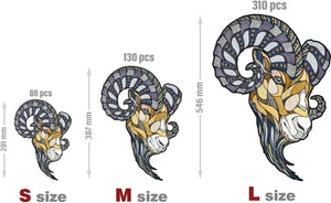 Eco-Friendly Colorful Wooden 3D Puzzle 'RAM' M by Eco-Wood-Art - Mechanical Assembly Craft Kit - eco-wood-art