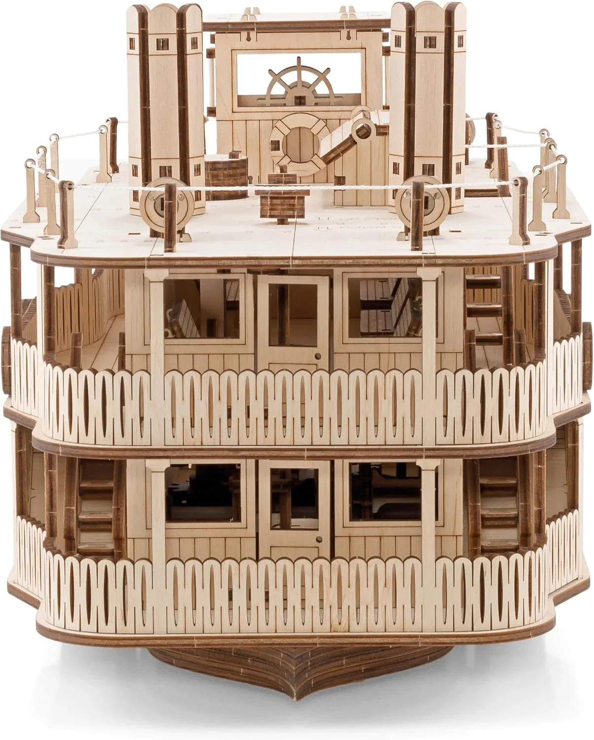 EWA Eco-Wood-Art Steamer - Deluxe Wooden model , Family Board Game - eco-wood-art