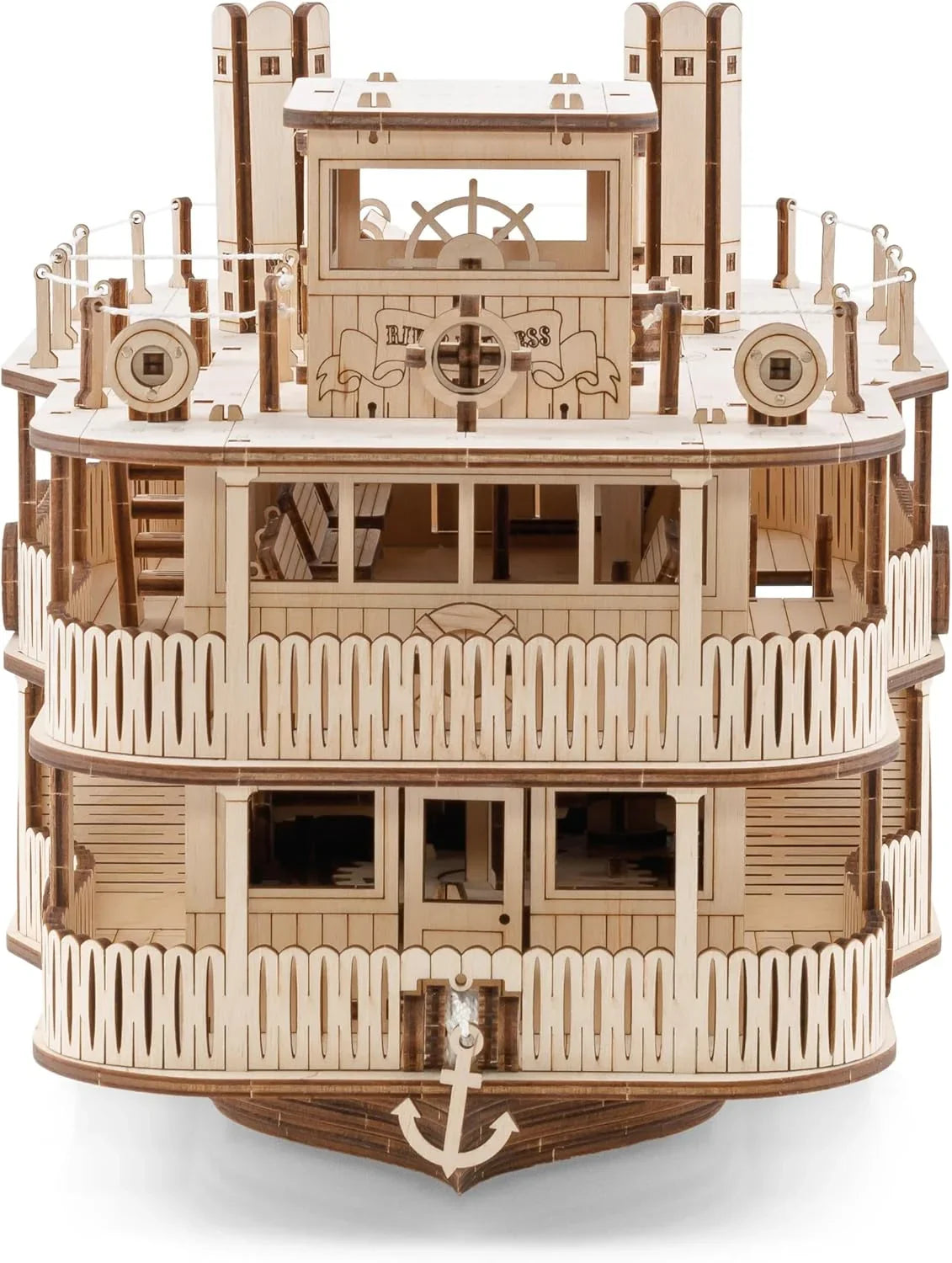 EWA Eco-Wood-Art Steamer - Deluxe Wooden model , Family Board Game - eco-wood-art