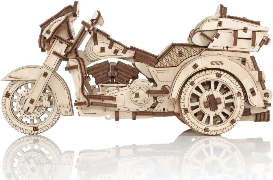 EWA Eco Wood Art 3D Trike Puzzle - Innovative Wooden Craft Kit - Sustainable DIY Assembly Model for Adults - eco-wood-art
