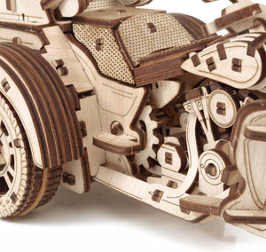 EWA Eco Wood Art 3D Trike Puzzle - Innovative Wooden Craft Kit - Sustainable DIY Assembly Model for Adults - eco-wood-art