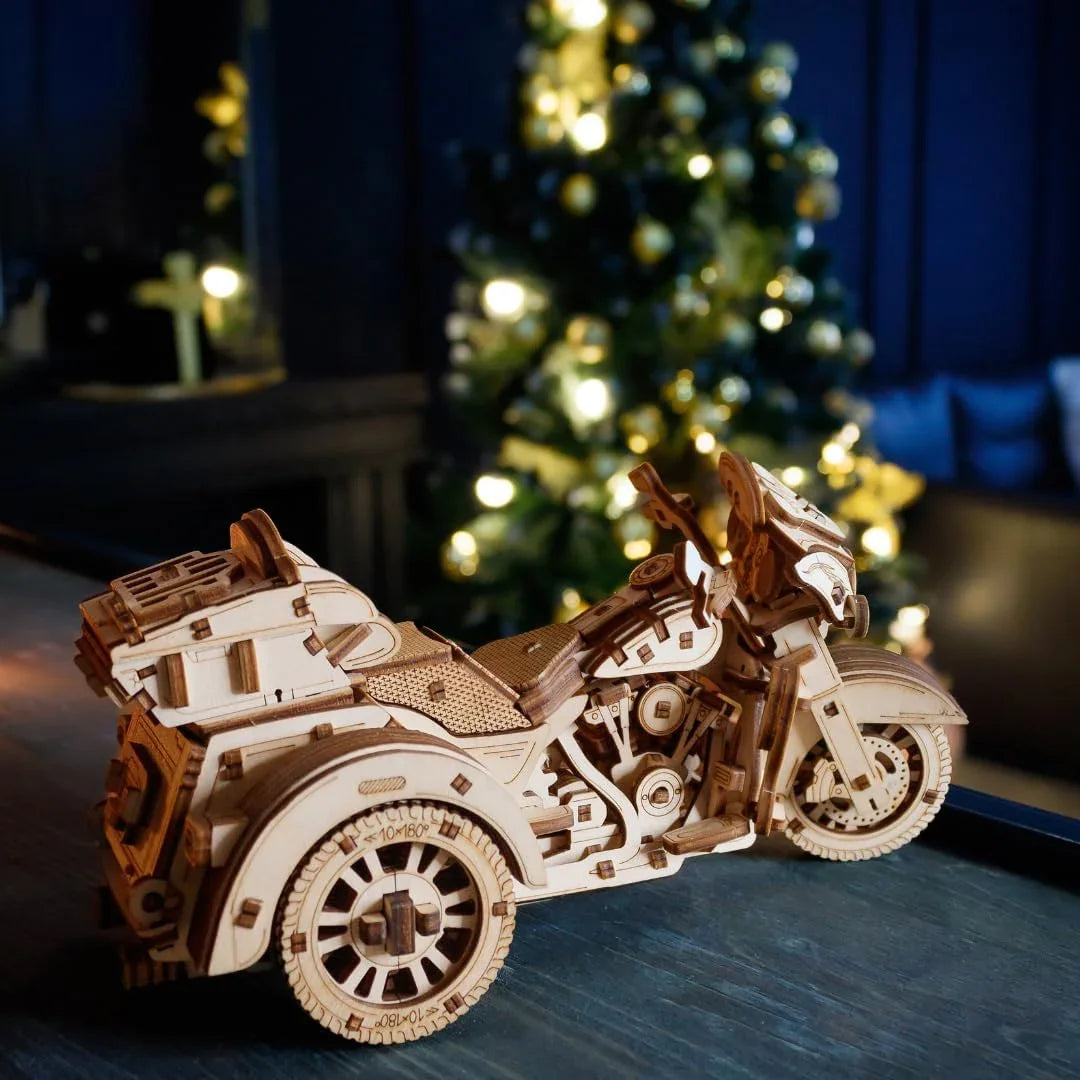 EWA Eco Wood Art 3D Trike Puzzle - Innovative Wooden Craft Kit - Sustainable DIY Assembly Model for Adults - eco-wood-art