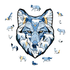 Wolf S Wooden Puzzle - a Captivating 140-piece Challenge for Puzzle Eenthusiasts and Home Décor - eco-wood-art
